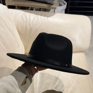 Melrose and Market Black Wide-Brim Fedora Hat